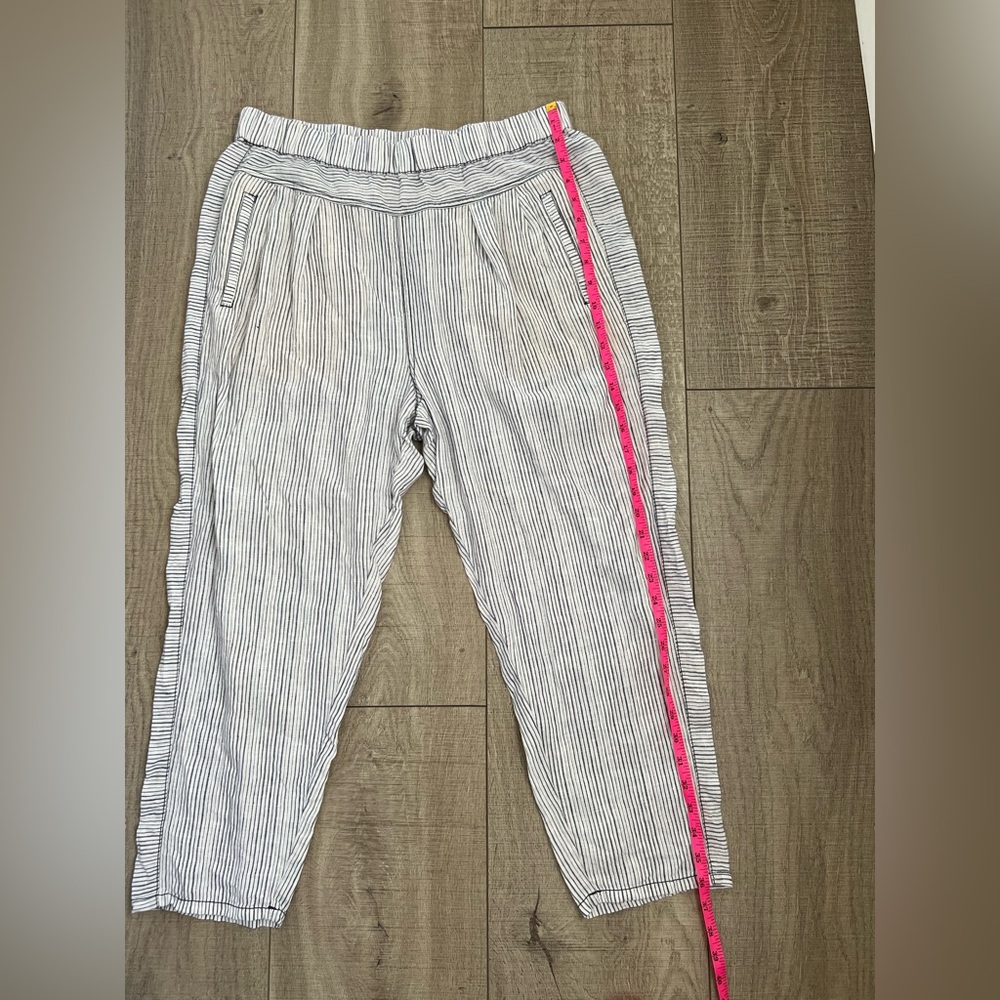 NWOT Anthropologie Hei Hei White and Blue Striped Women's Pants Size Medium - Picture 3 of 9